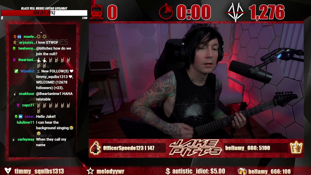 Black Veil Brides - New Religion (Jake Pitts playthrough on Twitch)