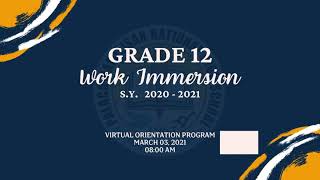 Work Immersion Introduction