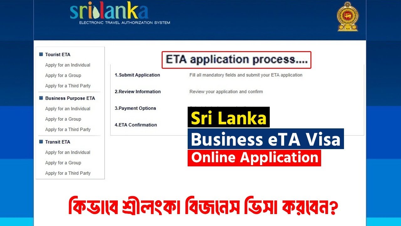 How to Apply for Sri Lanka Business eTA Visa Online (Step-by-Step Guide) | Sri Lanka Business Visa