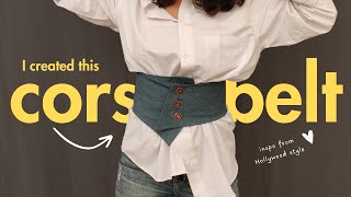 How to make DIY Corset Belt using scrap fabric | UpStyle | @meerakaneria