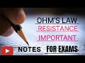 OHM'S LAW AND RESISTANCE chapter-1 Electricity class 10 CBSE EXAM 2023-2024🔥 Numerical#viralvideo