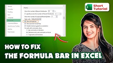 How to Fix the Formula Bar in Excel 2024: Excel Mastery