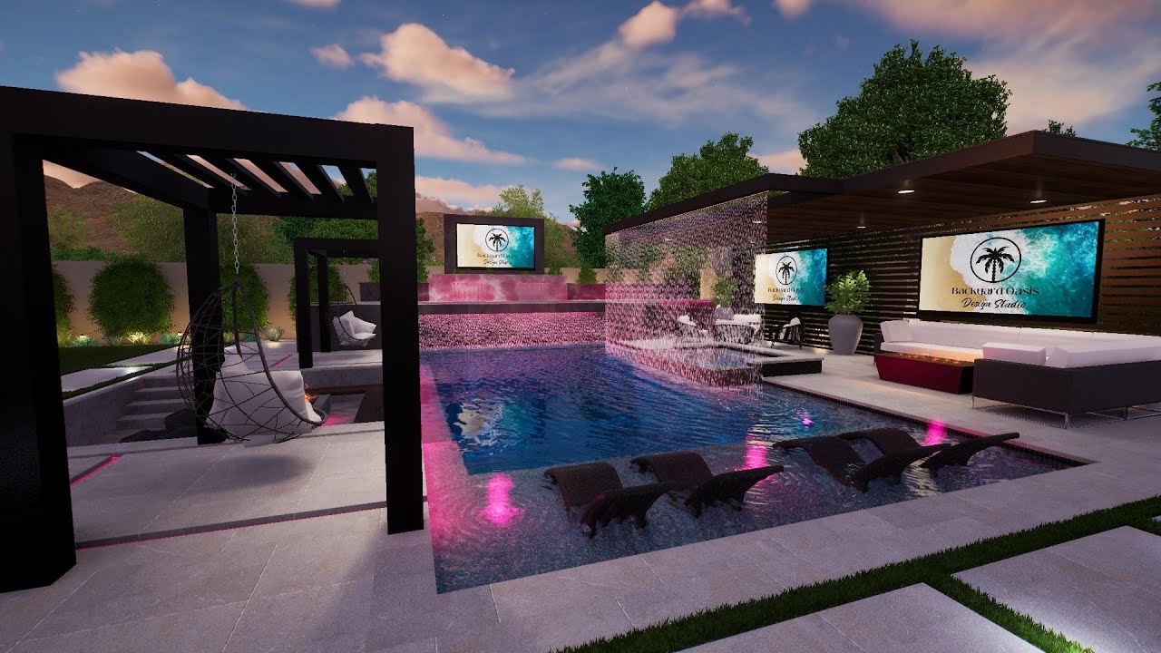 Stradling Project Custom Pergola, Swings, and Lap Pool (Queen Creek