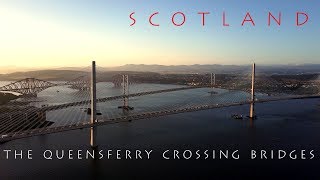 SCOTLAND - Schottland - The New Queensferry Crossing Bridge - Firth of Forth 4K AERIAL VIEW