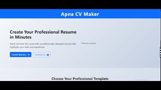 Free me CV kayse banye|Apna CV Maker 🇮🇳 | Free Resume Builder for Indian  | https://www.boosta.in screenshot 2