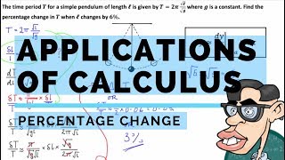 Applications of Differentiation - Incremental or Percentage Change (Pendulum Problem) screenshot 4