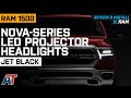 2019-2020 RAM 1500 NOVA-Series LED Projector Headlights; Jet Black Review & Install