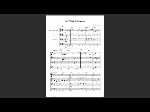 AUTUMN LEAVES  Brass quartet
