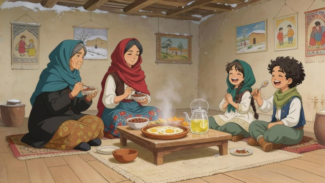Warm Family Moments in a Snowy Village ❄️ Relaxing Ghibli-Style Countryside Life