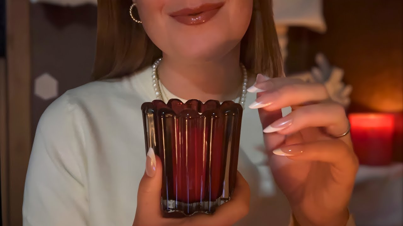 ASMR almost touching + clicky whispers (during a real rainstorm)