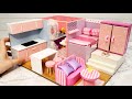 DIY Miniature Cardboard House #18    bathroom, kitchen, bedroom, living room for a family