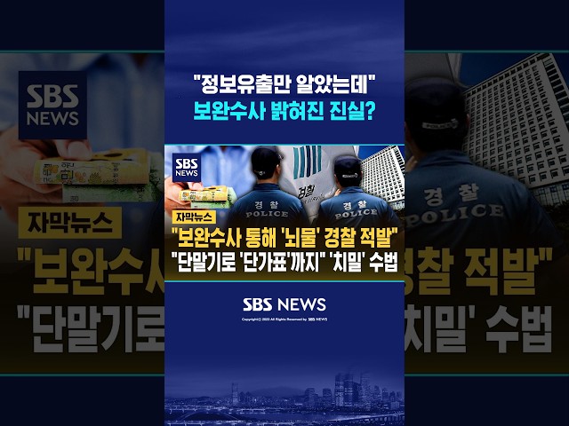 "보완 수사로 잡아냈다" #shorts