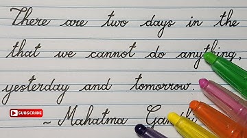 Best Inspirational Quotes in English Cursive Writing | Handwriting Practice | Mahatma Gandhi Quotes