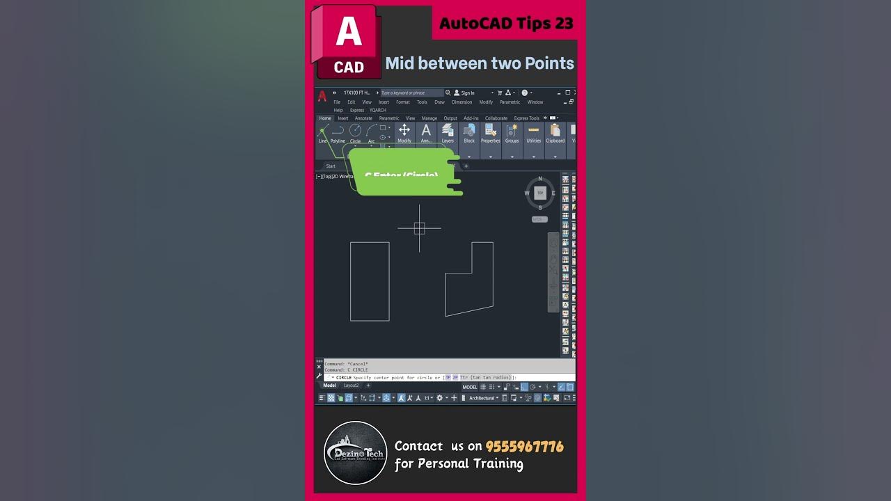 autocad-tips-23-mid-between-two-points-in-autocad-autocad