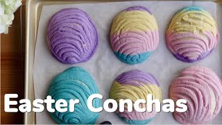 Spring Easter Conchas (Mexican Sweet Bread)