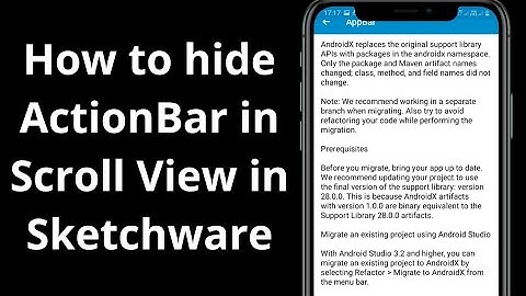 Hide ActionBar in Scroll View in Sketchware || How to hide ActionBar in Scroll View in Sketchware ||