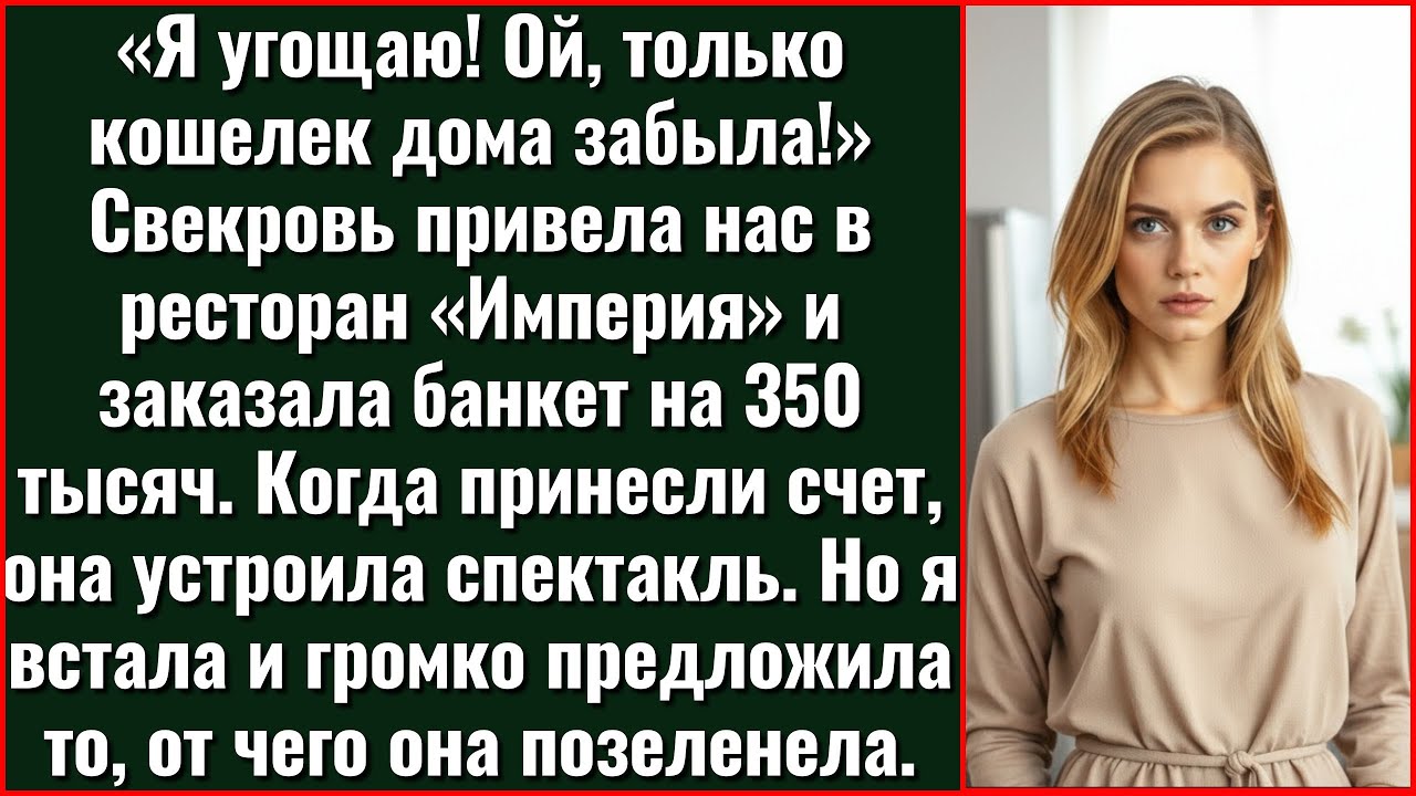 «Платите, дети!» Свекровь наела на 350 тысяч и «забыла» кошелек, но мой ответ убил её наповал