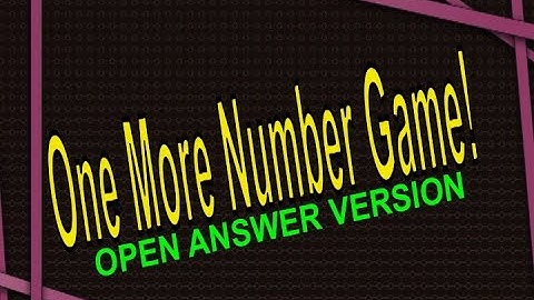Numbers Song | Counting Song | One More Number Game Open Answer | Jack Hartmann