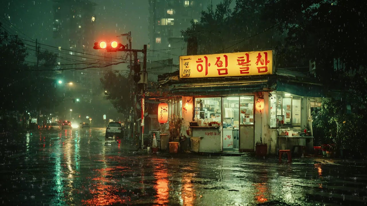 Soft Rain in Kyoto Market Street ☔ Chill Lofi Mix for Focus