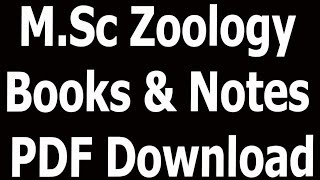 M Sc Zoology Books & Notes PDF Download screenshot 5