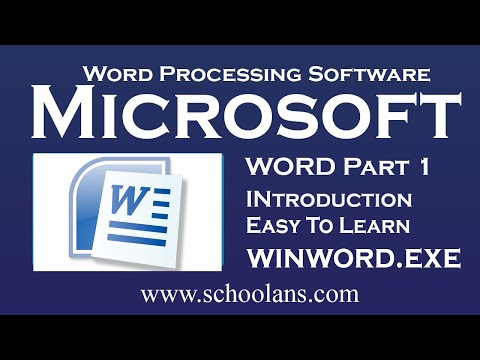 Introduction to Microsoft Wordprocessing Software Part 1 || MS-WORD ...