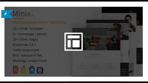 Minix. Multipurpose HTML5 Template | Themeforest Download