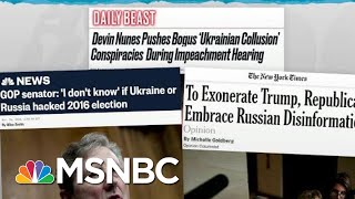 Trump Team Still Stoking Ukraine Story Despite US Intel Warning | Rachel Maddow | MSNBC