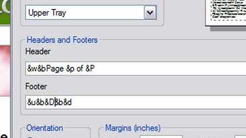 Modify Header and Footer Codes in Internet Explorer 7