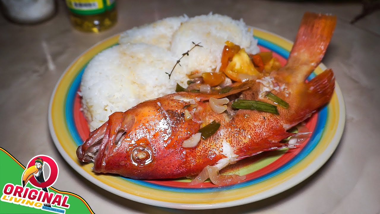 Grouper Fish Rice Red Grouper Fish And Surgeonfish/Doctor fish With White Rice | Home ...