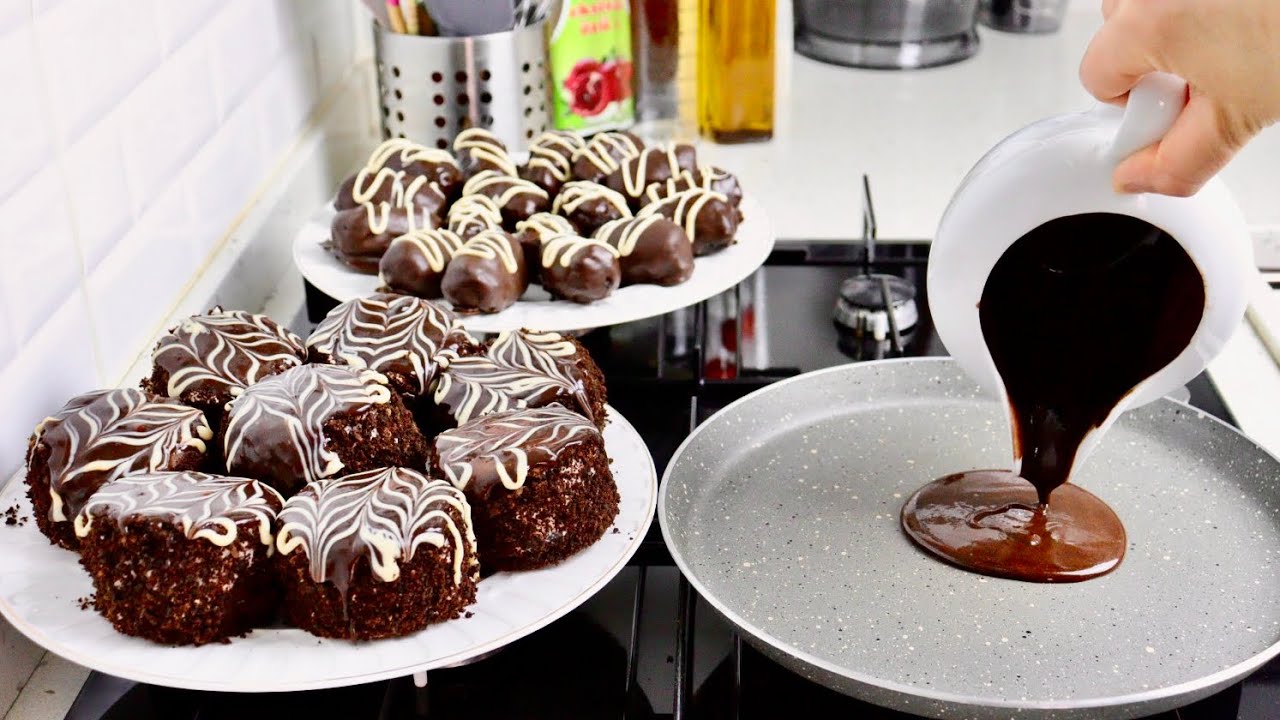 🛑HAMURUNU Fırınsız PİŞİRİYORUM ️Çok PRATİK Ve LEZZETLİ Porsiyonluk CAKE ...