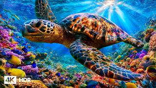 Relaxing Music The Best 4K Sea Animals for Relaxation ♫ ☆ NO ADS ☆ SEA TURTLES Swimming ✰
