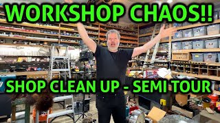 Celebrity How To Organize A Chaotic Workshop!  - Semi Shop Tour Wealth