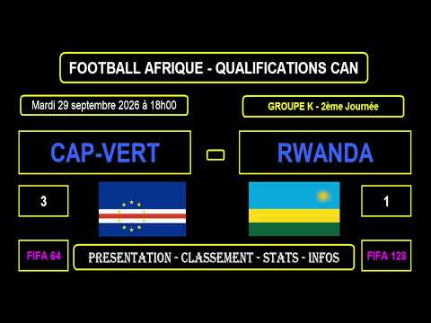 🇨🇻 CAPE VERDE 🇷🇼 RWANDA | 2027 AFCON Qualifiers | MD2 Group K | 09/29/2026