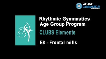 Rhythmic Gymnastics Age Group Program - Clubs Element E8 Frontal mills