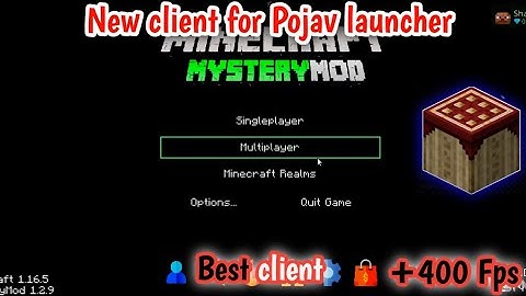 New fps boost client Pojav launcher boost fps | Mystery mod Client