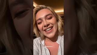 Florence Pugh acts goofy while getting ready for an event ; November 20th/21st, 2022