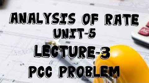 le-3#estimating and costing#analysis of rate#overhead cost