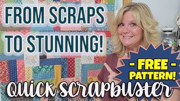 Scrappy Strips Quilt | Easy 16.5" Block from Leftover 2.5" Strips!
