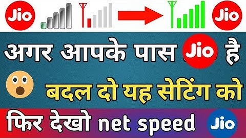 Secret Setting to Increase Jio Internet Speed on Android Mobile | For All Sim Cards !! Hindi