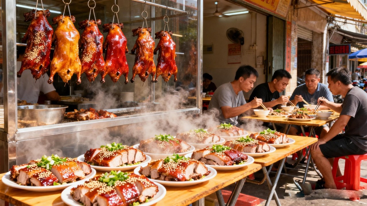 广东湛江地炉烤金猪，中土猪去掉内脏生称55一斤，刚出锅客人就围上来【舟小九】