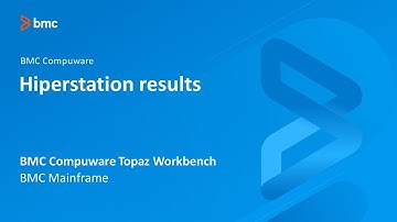 BMC Compuware Topaz Workbench - Hiperstation results