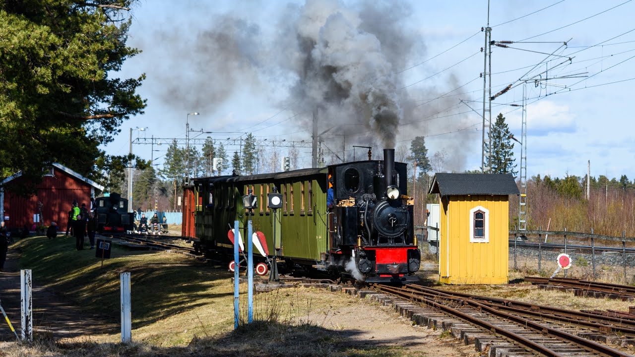 Höyryjunia Nykarleby Jernvägillä (Kovjoen Museorautatie) vappuna 2025