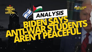 Genocide Joe LIES About Student Anti-War Protests, Supports Violent Police Arrests at Colleges!!!