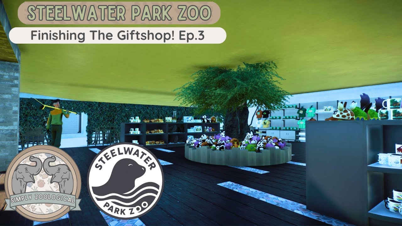 🦭Finishing the Giftshop! | Steelwater Park Ep.3 | Planet Zoo Speed Build