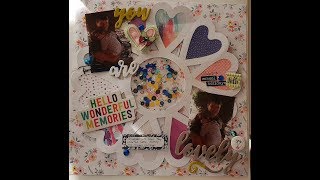 12x12 Layout- You are lovely- Heart cut file