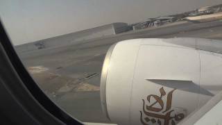 Emirates Airline takeoff in Dubai Airport