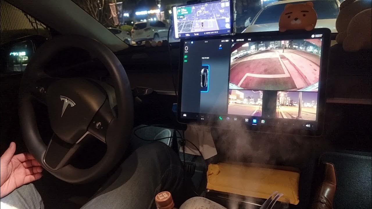 Tesla Auto Parking 테슬라 자동주차(측면) - Youtube