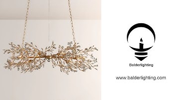 ✨ Fiore Linear Chandelier | Nature-Inspired Elegance, Sculpted Brilliance