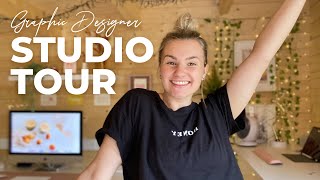 My productive desk set up | Graphic Design Studio