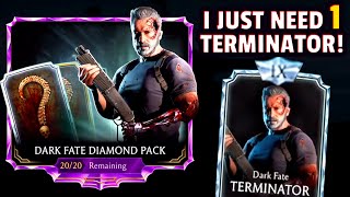 MK Mobile. I Just Needed 1 Terminator... Will I Max Him Out? Dark Fate Terminator Pack Opening.